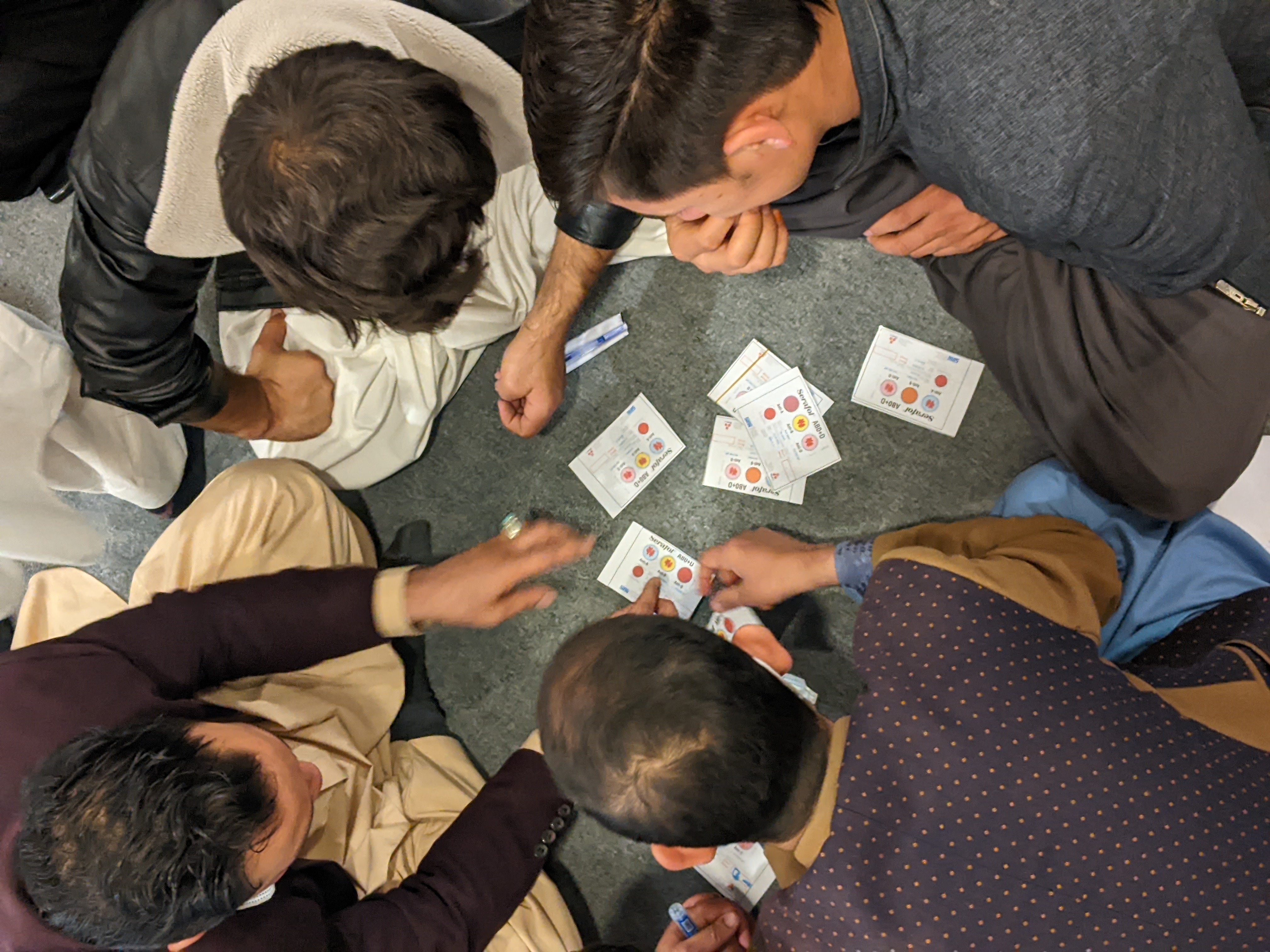 Staff participate in a training session at the Herat regional hospital