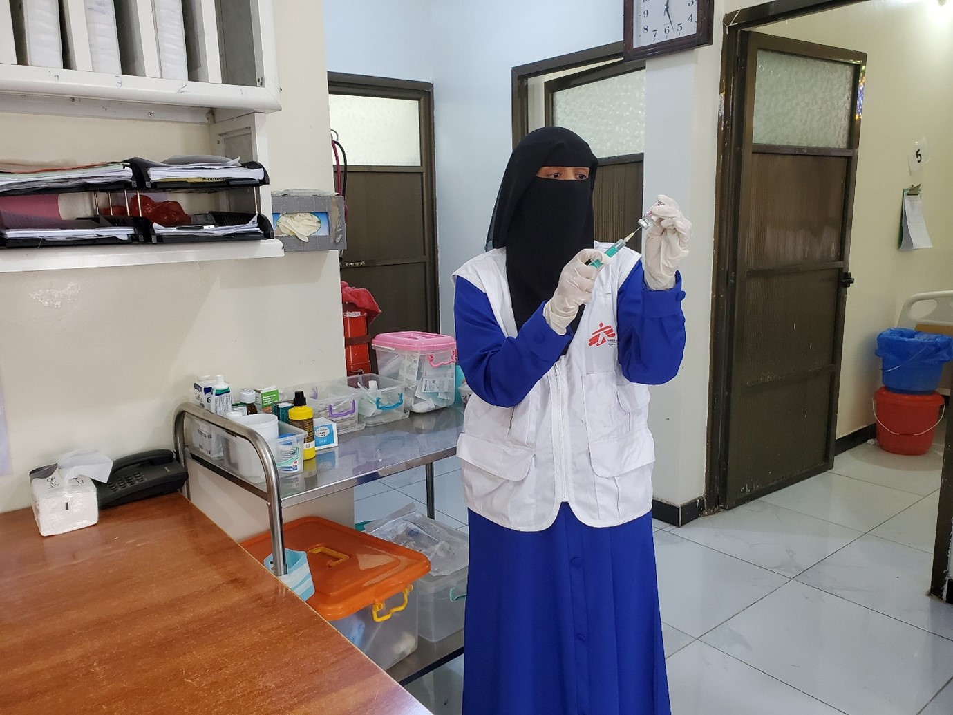 Nurse Yasmin at work