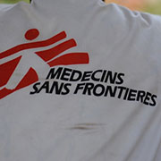 Image of MSF logo on a white vest