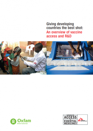  	Giving developing countries the best shot: an overview of vaccine access and R&D